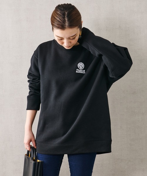 FRANKLIN & MARSHALL(フランクリンマーシャル)の「FRANKLIN & MARSHALLxFREAK'S STORE/フランクリンマーシャル フリークスストア別注ビッグシルエットクルーネックスウェット(スウェット・レディース・ブラック/グレー/グレイッシュベージュ・マルチサイズ)」の9枚目の写真