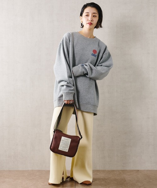 FRANKLIN & MARSHALL(フランクリンマーシャル)の「FRANKLIN & MARSHALLxFREAK'S STORE/フランクリンマーシャル フリークスストア別注ビッグシルエットクルーネックスウェット(スウェット・レディース・ブラック/グレー/グレイッシュベージュ・マルチサイズ)」の6枚目の写真
