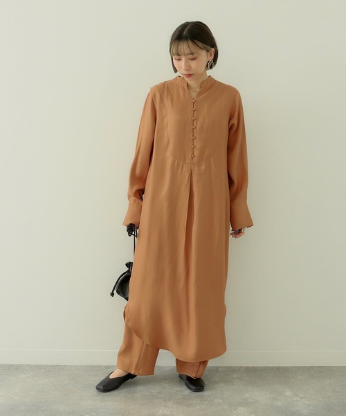 グリッター肩タックシャツワンピース シャツワンピース Factor ファクターイコール のファッション シャツワンピース セール