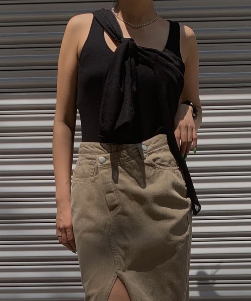 Avvenente(アベネンテ)の「【Avvenente】シアールーズニット(ニット/セーター・レディース・アイボリー/ブラック/ベージュ/グリーン・M)」の20枚目の写真