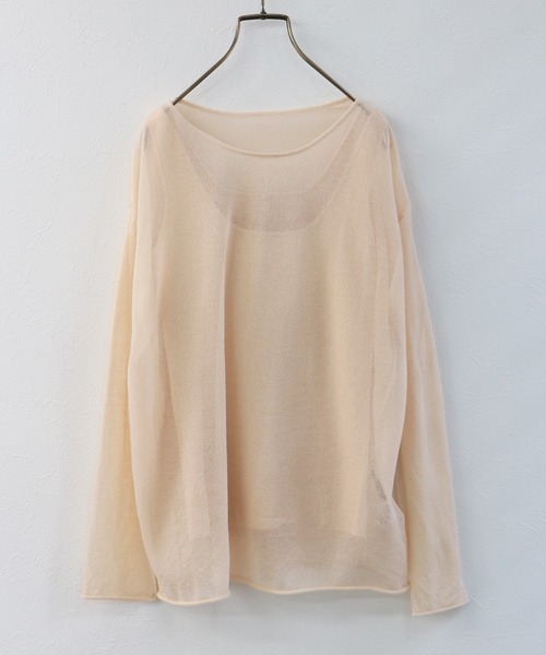 Avvenente(アベネンテ)の「【Avvenente】シアールーズニット(ニット/セーター・レディース・アイボリー/ブラック/ベージュ/グリーン・M)」の19枚目の写真