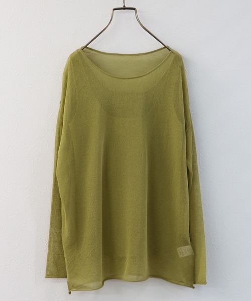 Avvenente(アベネンテ)の「【Avvenente】シアールーズニット(ニット/セーター・レディース・アイボリー/ブラック/ベージュ/グリーン・M)」の16枚目の写真