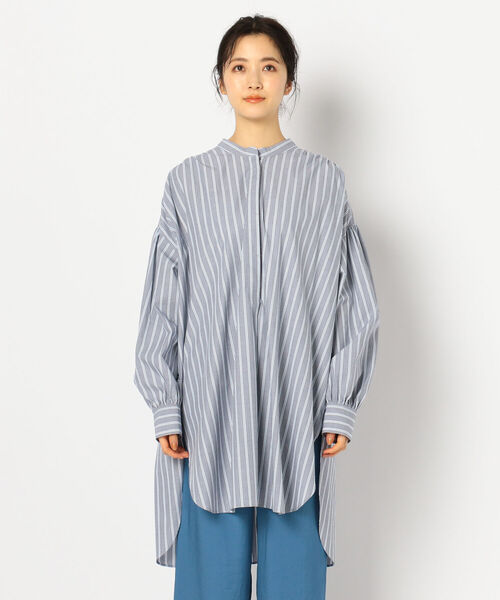 NOLLEY’S(ノーリーズ)の「タイプライターギャザーロングシャツ(シャツ/ブラウス・レディース・ホワイト/ブルー系その他3・FREE)」の16枚目の写真