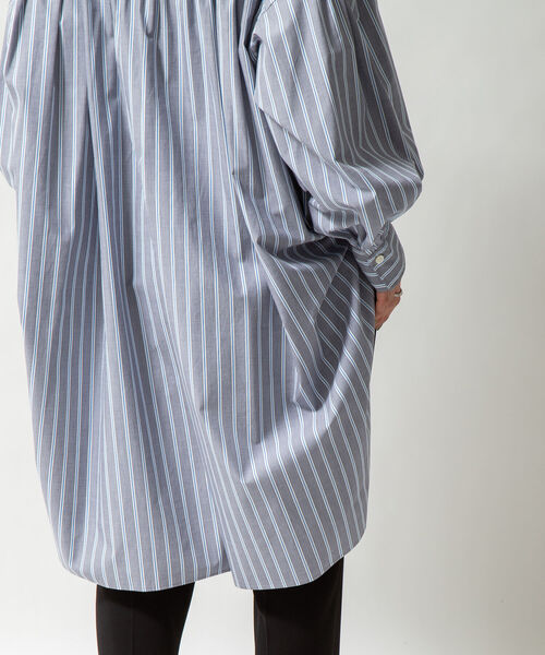 NOLLEY’S(ノーリーズ)の「タイプライターギャザーロングシャツ(シャツ/ブラウス・レディース・ホワイト/ブルー系その他3・FREE)」の8枚目の写真