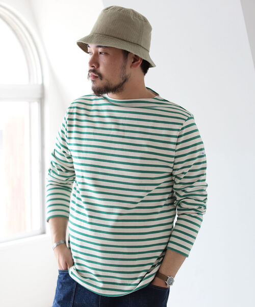ORCIVAL(オーシバル)の「ORCIVAL / フレンチバスク シャツ<MEN>(Tシャツ/カットソー・メンズ・グリーン系その他4/ネイビー・4/5)」の11枚目の写真