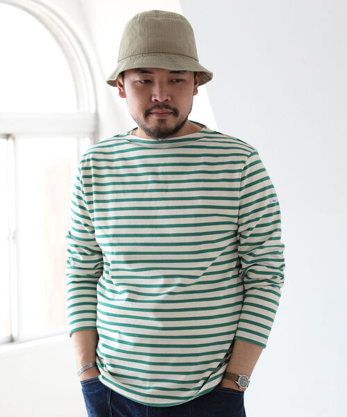 ORCIVAL(オーシバル)の「ORCIVAL / フレンチバスク シャツ<MEN>(Tシャツ/カットソー・メンズ・グリーン系その他4/ネイビー・4/5)」の12枚目の写真