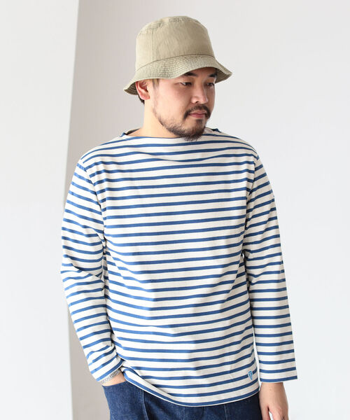 ORCIVAL(オーシバル)の「ORCIVAL / フレンチバスク シャツ<MEN>(Tシャツ/カットソー・メンズ・グリーン系その他4/ネイビー・4/5)」の13枚目の写真