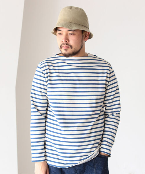 ORCIVAL(オーシバル)の「ORCIVAL / フレンチバスク シャツ<MEN>(Tシャツ/カットソー・メンズ・グリーン系その他4/ネイビー・4/5)」の2枚目の写真