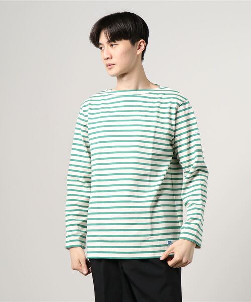 ORCIVAL(オーシバル)の「ORCIVAL / フレンチバスク シャツ<MEN>(Tシャツ/カットソー・メンズ・グリーン系その他4/ネイビー・4/5)」の15枚目の写真