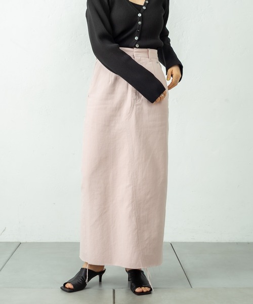 mystic(ミスティック)の「バックフレアタイトスカート(スカート・レディース・ピンク/オフホワイト/ブラック・1/2)」の14枚目の写真