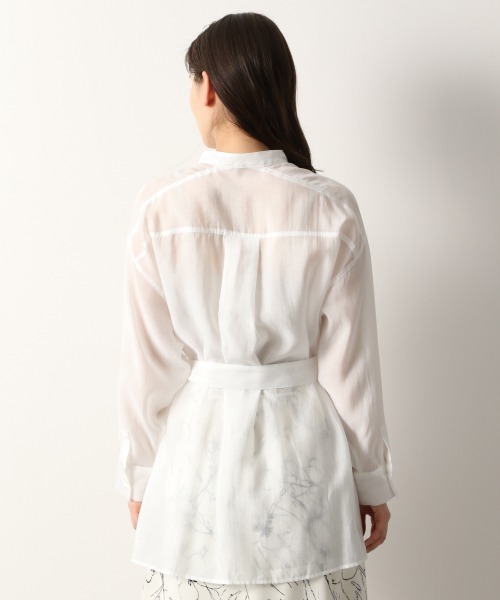 ベーシックシアシャツ シャツ ブラウス トップス Mysty Mysty Woman ミスティウーマン のファッション