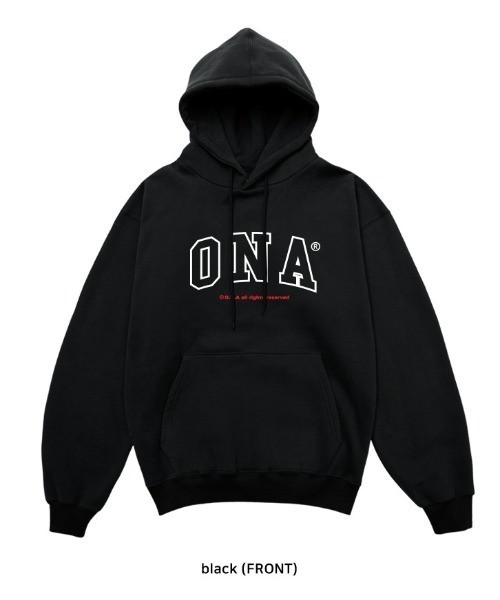 ONA（オーエヌエー）の「『ONA/オーエヌエー』2ND ONA BIG LOGO NAPPING OVER HOODIE/ビッグロゴ ナッピング オーバーフーディー（パーカー・メンズ・ライトグレー/ブラック/グレー・FREE）」の8枚目の写真