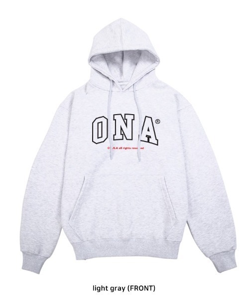 ONA（オーエヌエー）の「『ONA/オーエヌエー』2ND ONA BIG LOGO NAPPING OVER HOODIE/ビッグロゴ ナッピング オーバーフーディー（パーカー・メンズ・ライトグレー/ブラック/グレー・FREE）」の10枚目の写真