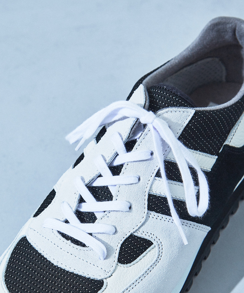 セール】【別注/ZDA】ナイロンライン レザースニーカー 2200PH