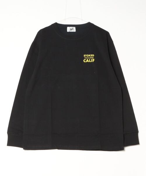 Bling Leads（ブリングリーズ）の「16/- 天竺 イラストプリント クルーネック ロング Tシャツ（Tシャツ/カットソー・メンズ・ブラック/杢グレー/ホワイト・L/M）」の3枚目の写真