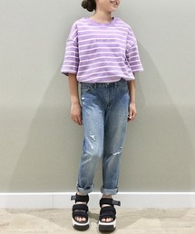 GAP（ギャップ）の「ガールフレンド ダメージジーンズ（キッズ）（デニムパンツ・キッズ）」