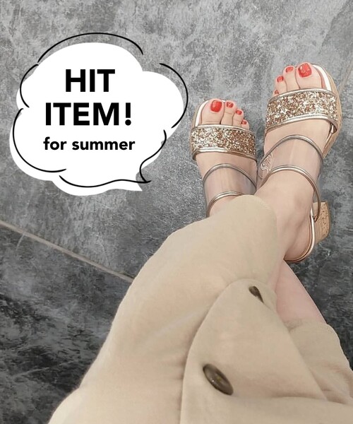 ESPERANZA（エスペランサ）の「◆グリッターコルクプラットフォーム厚底サンダル（サンダル・レディース・その他1/ブロンズ/ブラック系2/ピンク系6・LL/S/M/L）」の14枚目の写真