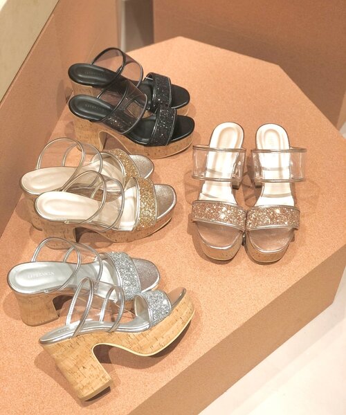 ESPERANZA（エスペランサ）の「◆グリッターコルクプラットフォーム厚底サンダル（サンダル・レディース・その他1/ブロンズ/ブラック系2/ピンク系6・LL/S/M/L）」の16枚目の写真