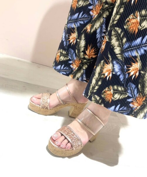 ESPERANZA（エスペランサ）の「◆グリッターコルクプラットフォーム厚底サンダル（サンダル・レディース・その他1/ブロンズ/ブラック系2/ピンク系6・LL/S/M/L）」の17枚目の写真