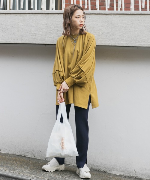 Kastane（カスタネ）の「グラフィックデイリーショッパー/耐久性/防水性/熱可塑性ポリウレタン（トートバッグ・レディース・ネイビー/オフホワイト/ピンク・FREE）」の7枚目の写真