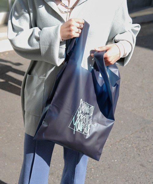 Kastane（カスタネ）の「グラフィックデイリーショッパー/耐久性/防水性/熱可塑性ポリウレタン（トートバッグ・レディース・ネイビー/オフホワイト/ピンク・FREE）」の9枚目の写真