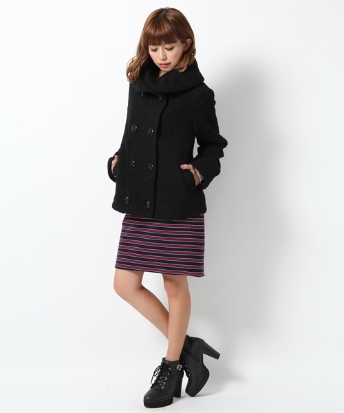 ☆ヘレンチア☆ショートコート レディース ノーカラー ショート コート通販 [0204-57454