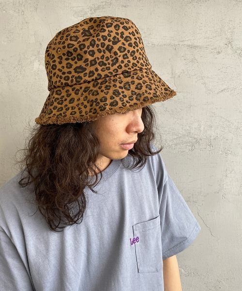 JEANS FACTORY Clothes（ジーンズファクトリークローズ）の「[Jeans Factory Clothes/ジーンズファクトリークローズ] フリンジバケットハット（ハット・メンズ・ブラック/アイボリー/ミント/レオパード/ゼブラ・L）」の4枚目の写真