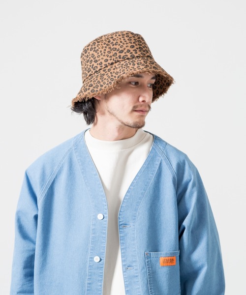 JEANS FACTORY Clothes（ジーンズファクトリークローズ）の「[Jeans Factory Clothes/ジーンズファクトリークローズ] フリンジバケットハット（ハット・メンズ・ブラック/アイボリー/ミント/レオパード/ゼブラ・L）」の7枚目の写真