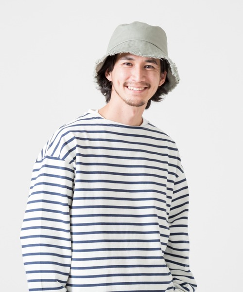 JEANS FACTORY Clothes（ジーンズファクトリークローズ）の「[Jeans Factory Clothes/ジーンズファクトリークローズ] フリンジバケットハット（ハット・メンズ・ブラック/アイボリー/ミント/レオパード/ゼブラ・L）」の14枚目の写真