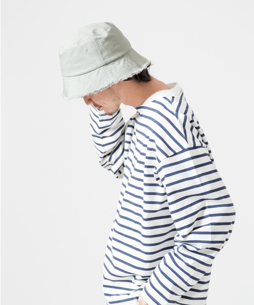 JEANS FACTORY Clothes（ジーンズファクトリークローズ）の「[Jeans Factory Clothes/ジーンズファクトリークローズ] フリンジバケットハット（ハット・メンズ・ブラック/アイボリー/ミント/レオパード/ゼブラ・L）」の20枚目の写真