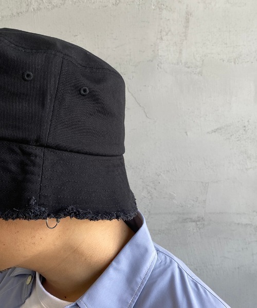 JEANS FACTORY Clothes（ジーンズファクトリークローズ）の「[Jeans Factory Clothes/ジーンズファクトリークローズ] フリンジバケットハット（ハット・メンズ・ブラック/アイボリー/ミント/レオパード/ゼブラ・L）」の9枚目の写真