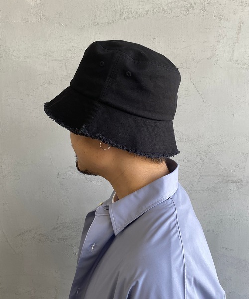 JEANS FACTORY Clothes（ジーンズファクトリークローズ）の「[Jeans Factory Clothes/ジーンズファクトリークローズ] フリンジバケットハット（ハット・メンズ・ブラック/アイボリー/ミント/レオパード/ゼブラ・L）」の11枚目の写真