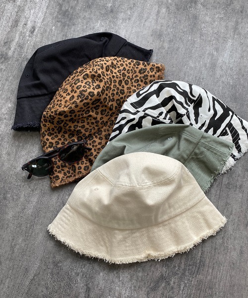 JEANS FACTORY Clothes（ジーンズファクトリークローズ）の「[Jeans Factory Clothes/ジーンズファクトリークローズ] フリンジバケットハット（ハット・メンズ・ブラック/アイボリー/ミント/レオパード/ゼブラ・L）」の8枚目の写真