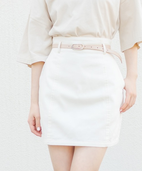 OLIVE des OLIVE（オリーブデオリーブ）の「Pureミニスカート（スカート・レディース・グリーン系その他/ライトグリーン/オフホワイト/ブラック系その他/スミクロ・FREE）」の2枚目の写真