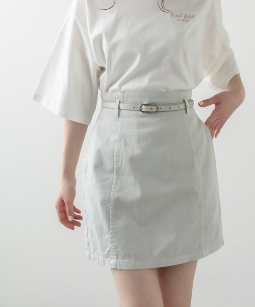 OLIVE des OLIVE（オリーブデオリーブ）の「Pureミニスカート（スカート・レディース・グリーン系その他/ライトグリーン/オフホワイト/ブラック系その他/スミクロ・FREE）」の5枚目の写真