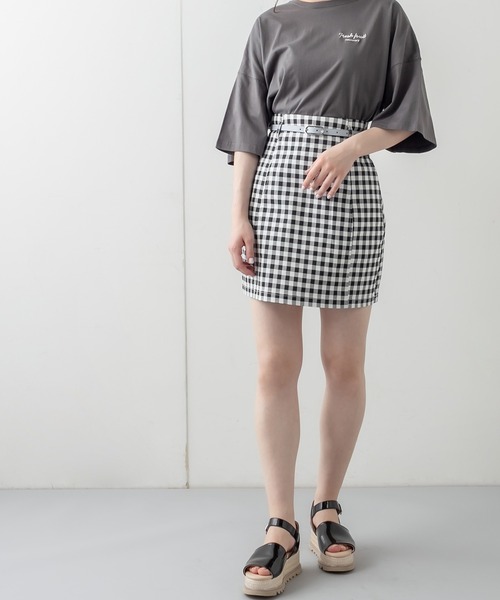 OLIVE des OLIVE（オリーブデオリーブ）の「Pureミニスカート（スカート・レディース・グリーン系その他/ライトグリーン/オフホワイト/ブラック系その他/スミクロ・FREE）」の6枚目の写真