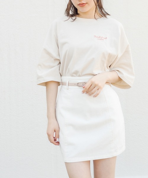 OLIVE des OLIVE（オリーブデオリーブ）の「Pureミニスカート（スカート・レディース・グリーン系その他/ライトグリーン/オフホワイト/ブラック系その他/スミクロ・FREE）」の21枚目の写真