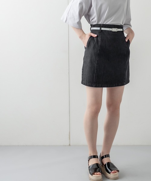 OLIVE des OLIVE（オリーブデオリーブ）の「Pureミニスカート（スカート・レディース・グリーン系その他/ライトグリーン/オフホワイト/ブラック系その他/スミクロ・FREE）」の20枚目の写真