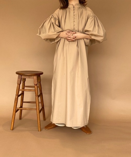 I_am（アイアム）の「volume balance ops（ワンピース・レディース・ベージュ/ブラック・FREE）」の10枚目の写真