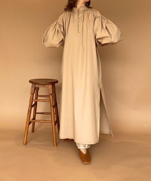 I_am（アイアム）の「volume balance ops（ワンピース・レディース・ベージュ/ブラック・FREE）」の12枚目の写真