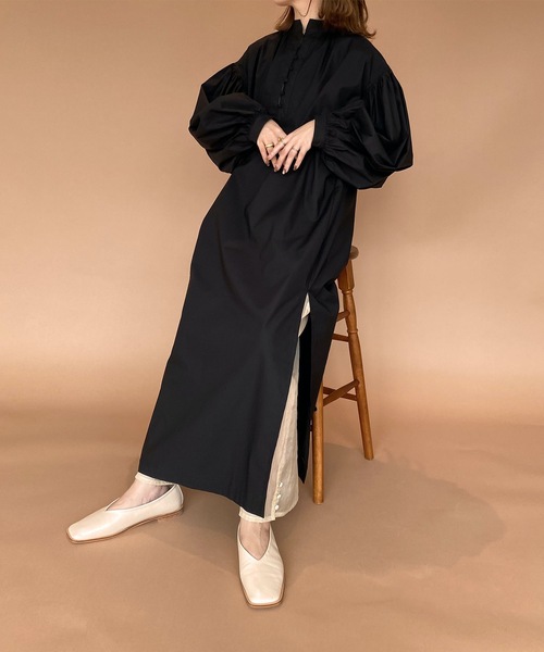 I_am（アイアム）の「volume balance ops（ワンピース・レディース・ベージュ/ブラック・FREE）」の14枚目の写真