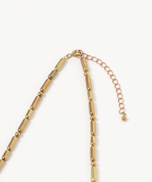 Ray BEAMS（レイビームス）の「Ray BEAMS / ブラスビーズ ネックレス（ネックレス・レディース・ゴールド・ONE SIZE）」の3枚目の写真
