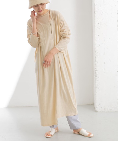 KBF(ケイビーエフ)の「2WAYロングカットワンピース(ワンピース・レディース・ブラック/オフホワイト/ベージュ・ONE)」の3枚目の写真