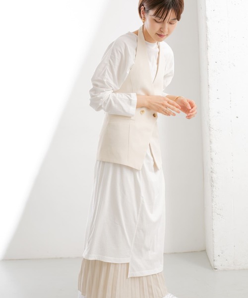 KBF(ケイビーエフ)の「2WAYロングカットワンピース(ワンピース・レディース・ブラック/オフホワイト/ベージュ・ONE)」の20枚目の写真