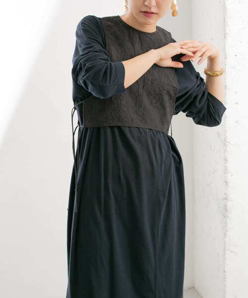 KBF(ケイビーエフ)の「2WAYロングカットワンピース(ワンピース・レディース・ブラック/オフホワイト/ベージュ・ONE)」の10枚目の写真