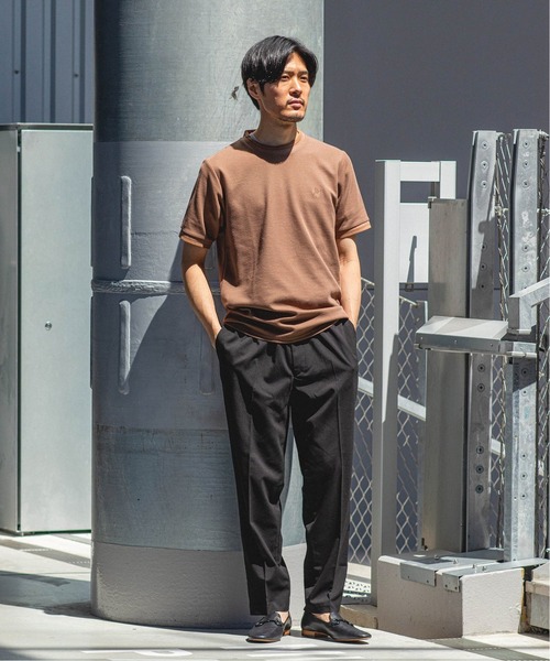 FRED PERRY(フレッドペリー)の「《汗染み防止》【FRED PERRY / フレッド ペリー】別注 SOLOTEX(R) カルゼ Tシャツ(Tシャツ/カットソー・メンズ・チャコールグレー/ホワイト/ベージュ/ネイビー/ブルーグリーン・SMALL/MEDIUM/LARGE/X-LARGE)」の12枚目の写真