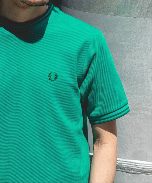 FRED PERRY(フレッドペリー)の「《汗染み防止》【FRED PERRY / フレッド ペリー】別注 SOLOTEX(R) カルゼ Tシャツ(Tシャツ/カットソー・メンズ・チャコールグレー/ホワイト/ベージュ/ネイビー/ブルーグリーン・SMALL/MEDIUM/LARGE/X-LARGE)」の18枚目の写真