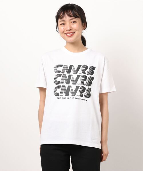 CONVERSE STARS(コンバーススターズ)の「プリントTシャツ(Tシャツ/カットソー・レディース・ブラック/ホワイト・FREE)」の11枚目の写真