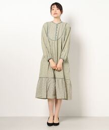 Samansa Mos2 | 花柄プリントパイピングワンピース(ワンピース)