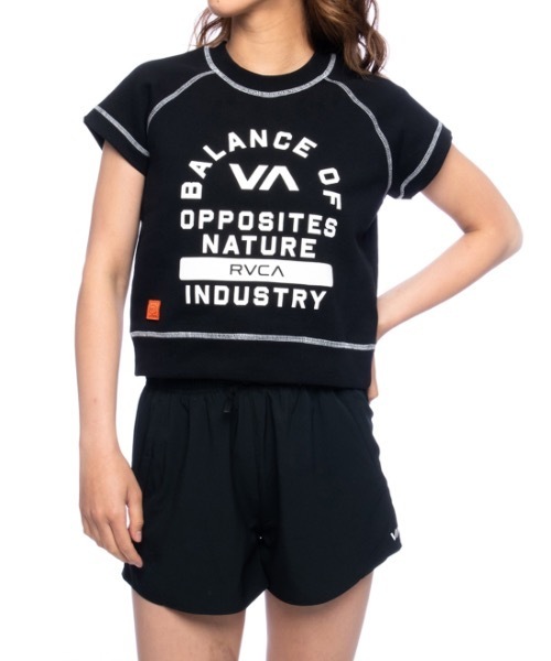 RVCA(ルーカ)の「RVCA レディース 【ALL TIME COLLECTION】 CREW NECK STITCH ST トレーナー【2021年夏モデル】/ルーカ半袖スウェットトレーナー(スウェット・レディース・オフホワイト/ブラック/レッド・X-SMALL/SMALL)」の3枚目の写真